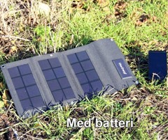 Solcells mobilladdare 6W5V-B w / 2Ah batteri